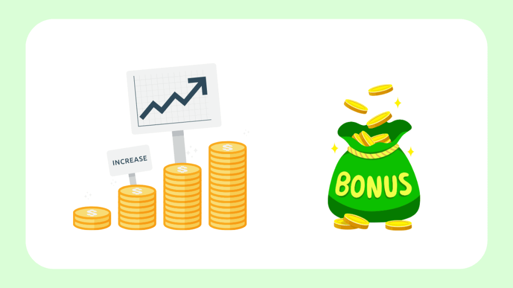 金貨とボーナス袋