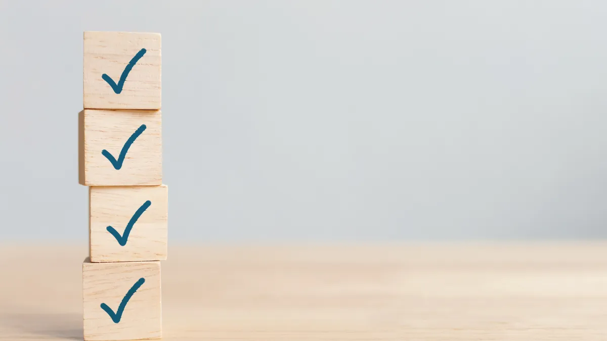 チェックリスト　ブロック