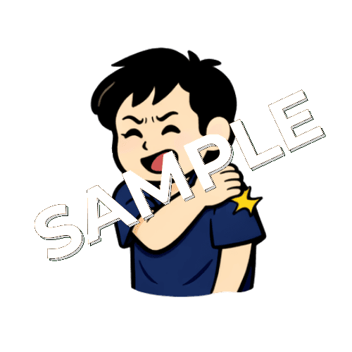 痛がる男性鍼灸師のイラスト