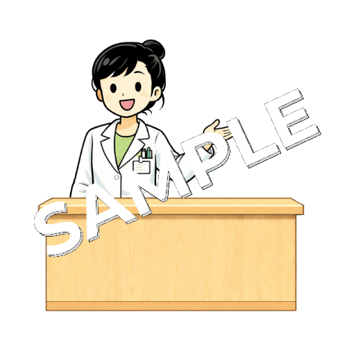 女性薬剤師が紹介しているイラスト