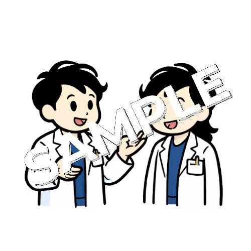 二人の薬剤師が話し合っているイラスト