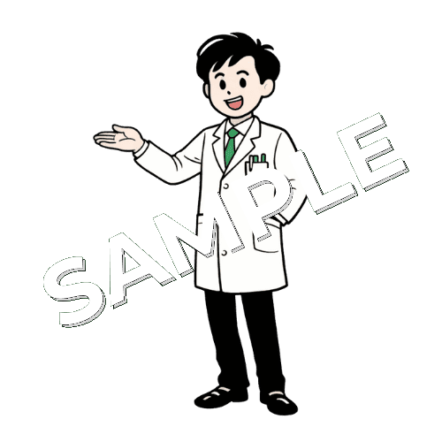 男性薬剤師が紹介しているイラスト