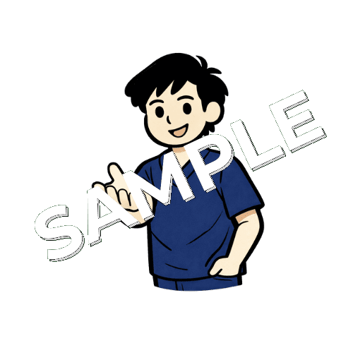手招きするの男性鍼灸師のイラスト