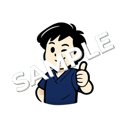 ウインクする男性鍼灸師のイラスト