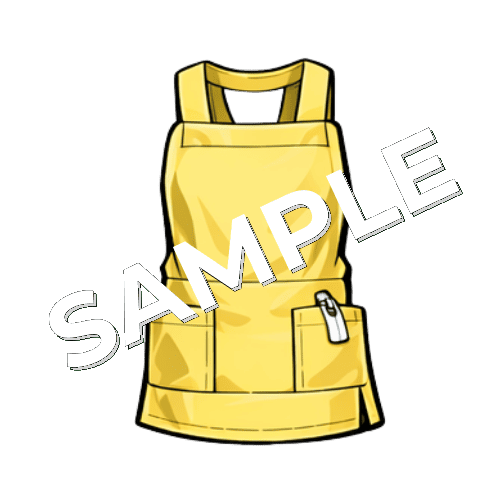 黄色のエプロンのイラスト