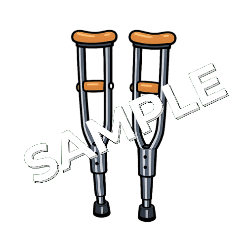 松葉杖のイラスト