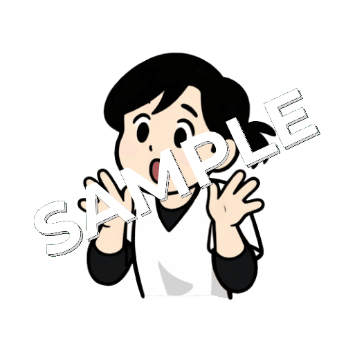 驚く女性あん摩マッサージ指圧師のイラスト