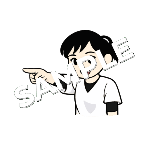 左を指さす女性あん摩マッサージ指圧師のイラスト