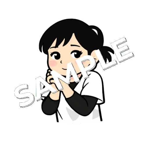 照れる女性あん摩マッサージ指圧師のイラスト