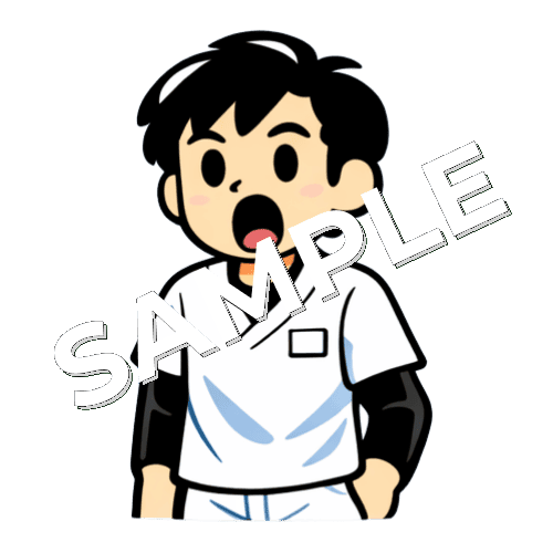 あの口の形をする男性あん摩マッサージ指圧師のイラスト