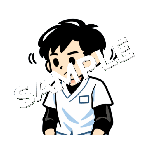 首を振る男性あん摩マッサージ指圧師のイラスト