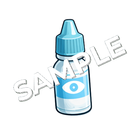 青い目薬のイラスト