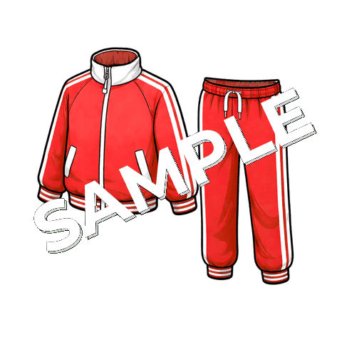 ジャージ（赤）のイラスト