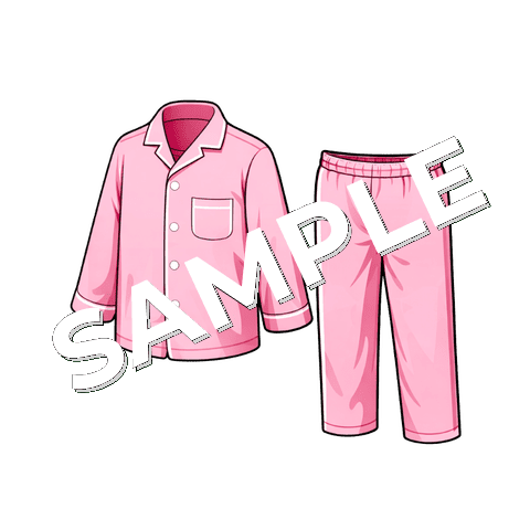 パジャマ（ピンク）のイラスト