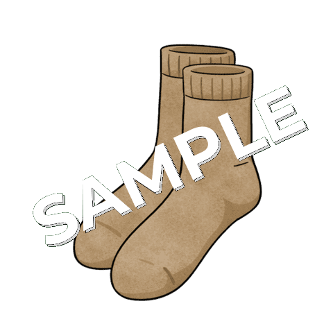 靴下（茶色）のイラスト