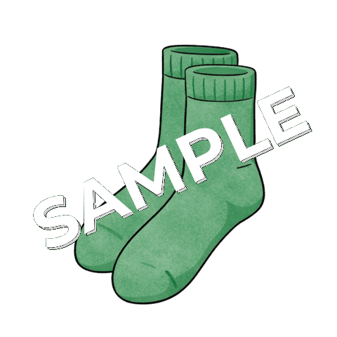 靴下（緑）のイラスト
