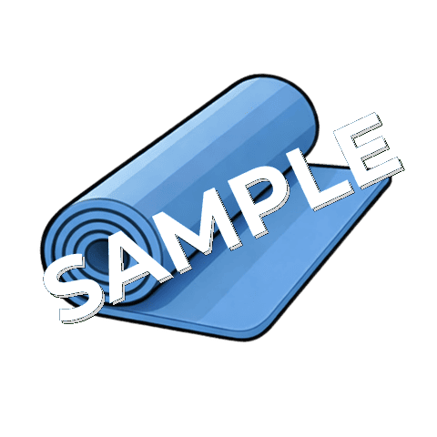 ヨガマット（青）のイラスト