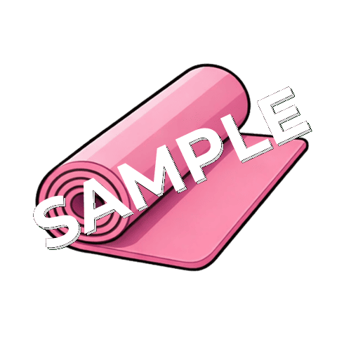 ヨガマット（ピンク）のイラスト