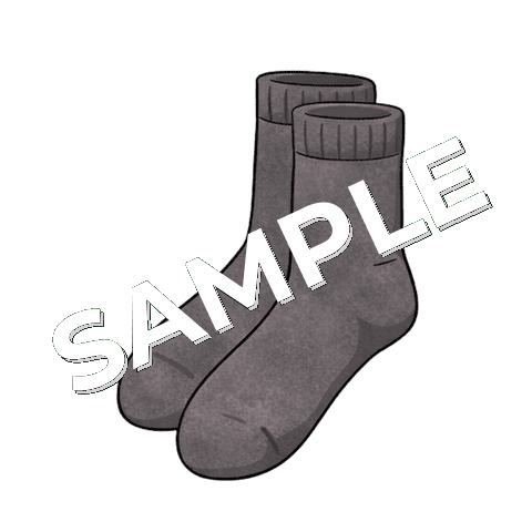 靴下（黒）のイラスト