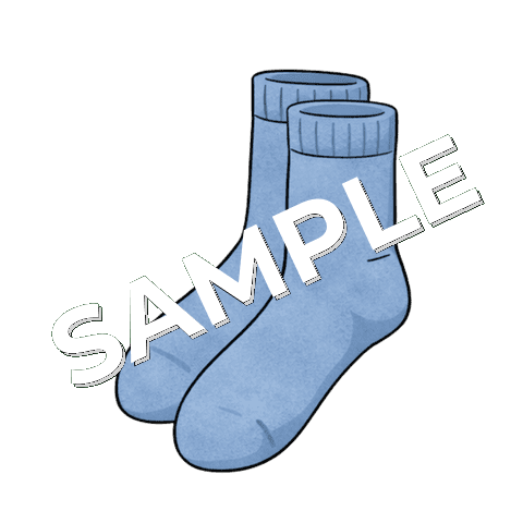 靴下（青）のイラスト