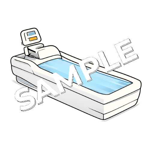ウォーターベッド型マッサージ器のイラスト