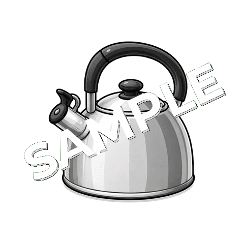 やかんのイラスト