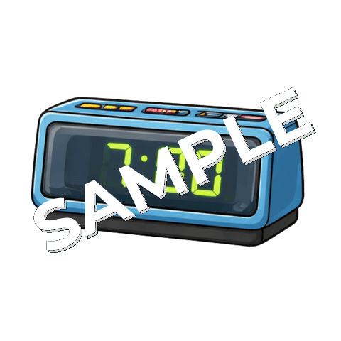 置時計（デジタル）のイラスト