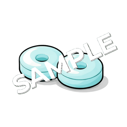 トローチ（青）のイラスト