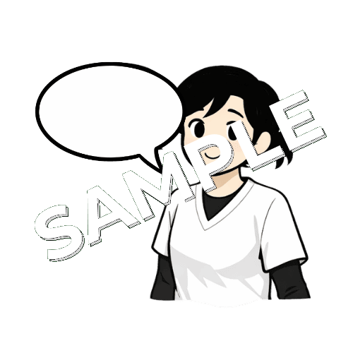 吹き出し付きのほんのり笑顔の女性あん摩マッサージ指圧師のイラスト