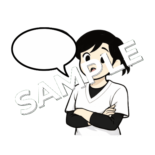 吹き出し付きの驚いた表情の女性あん摩マッサージ指圧師のイラスト