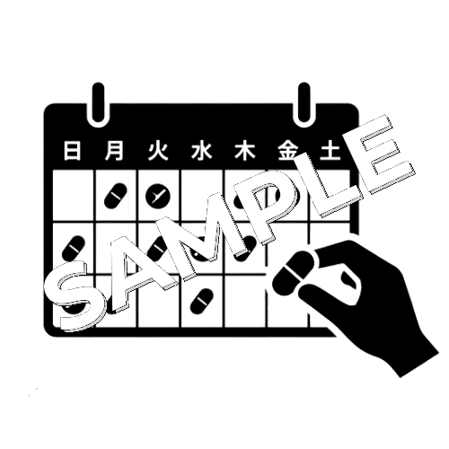 お薬カレンダー補充のピクトグラム