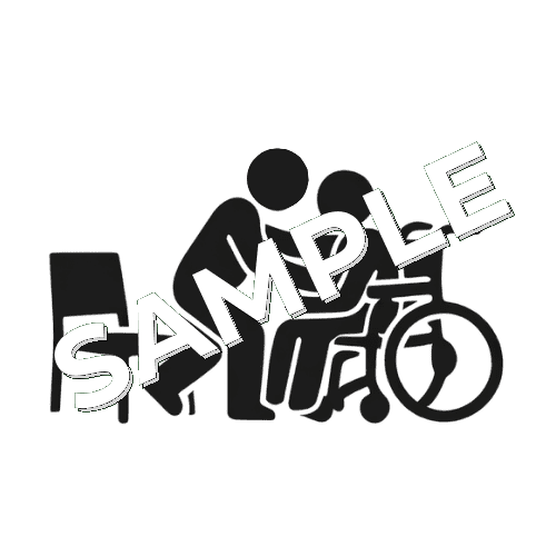 車いす移乗のピクトグラム