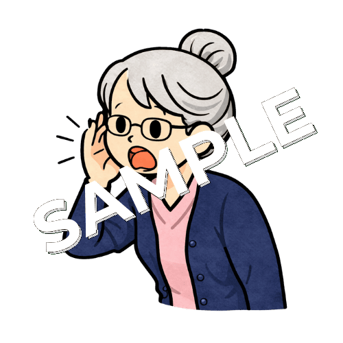 叫ぶベテラン女性看護師のイラスト