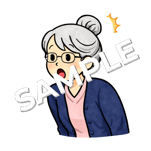 驚くベテラン女性看護師のイラスト