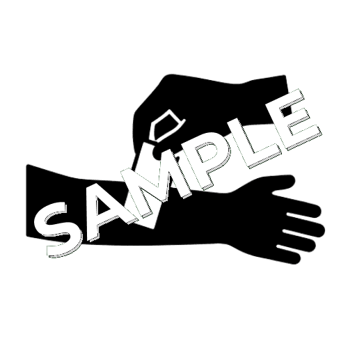 テープ貼付のピクトグラム