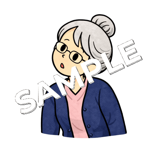 首をかしげるベテラン女性看護師のイラスト