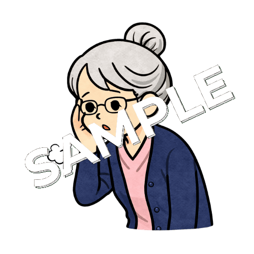 疲れたベテラン女性看護師のイラスト