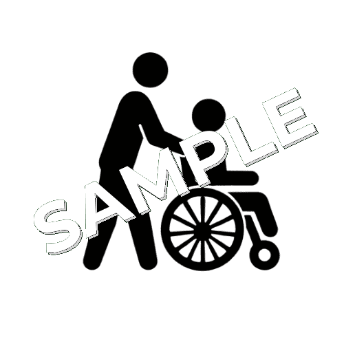 車いすを押すのピクトグラム