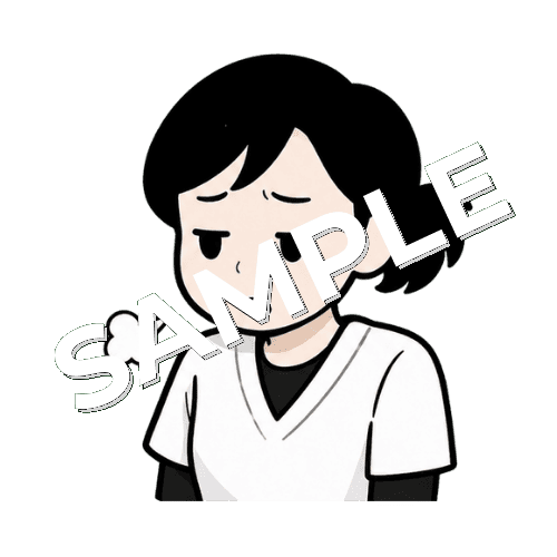 呆れる女性あん摩マッサージ指圧師のイラスト