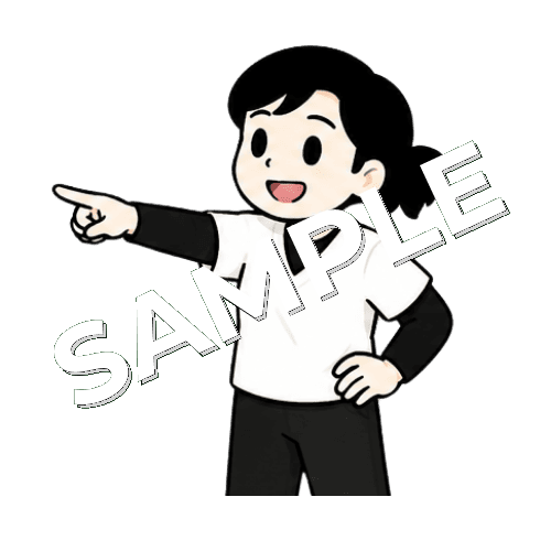 指をさして笑う女性あん摩マッサージ指圧師のイラスト