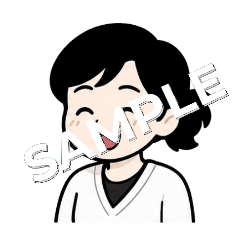 笑顔の女性あん摩マッサージ指圧師のイラスト