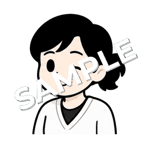 ウインクする女性あん摩マッサージ指圧師のイラスト
