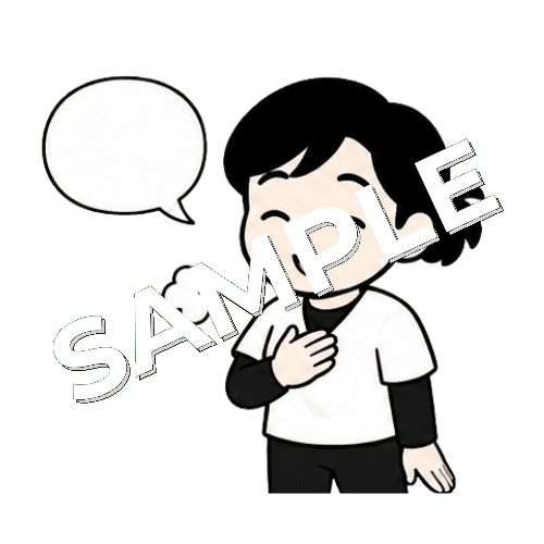 吹き出し付きの安心してほっとした表情の女性あん摩マッサージ指圧師のイラスト