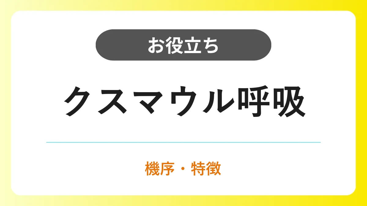 クスマウル呼吸の発生機序・特徴 イメージ