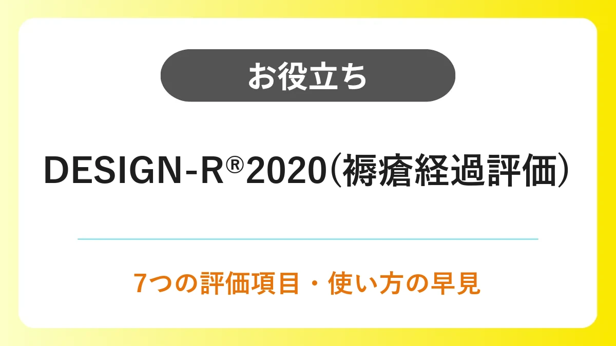 DESIGN-R®2020｜褥瘡評価の7項目と点数の見方 イメージ