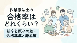 作業療法士の合格率はどれくらい？新卒と既卒の差・合格基準と難易度 イメージ